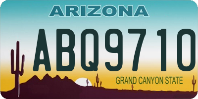 AZ license plate ABQ9710