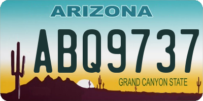 AZ license plate ABQ9737