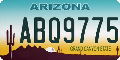 AZ license plate ABQ9775