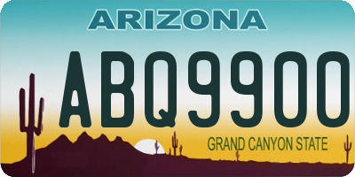 AZ license plate ABQ9900