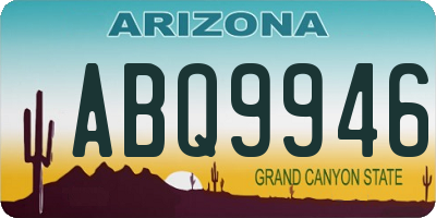 AZ license plate ABQ9946