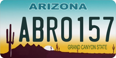 AZ license plate ABR0157