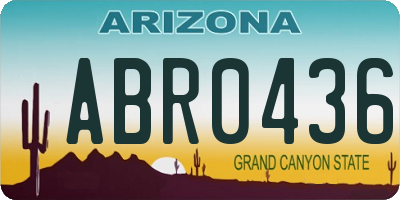 AZ license plate ABR0436