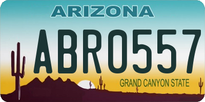 AZ license plate ABR0557