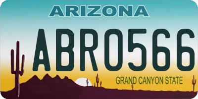 AZ license plate ABR0566