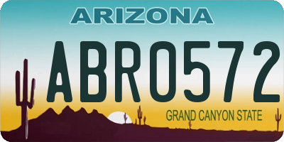 AZ license plate ABR0572