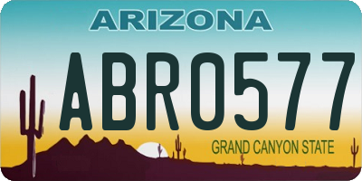 AZ license plate ABR0577