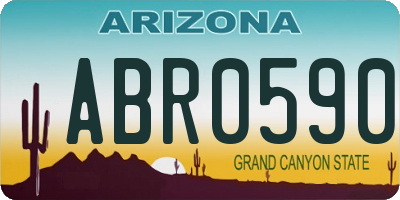 AZ license plate ABR0590