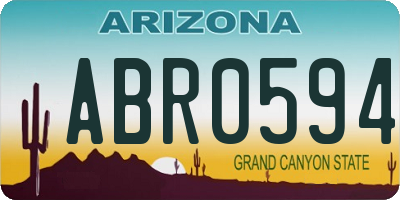 AZ license plate ABR0594