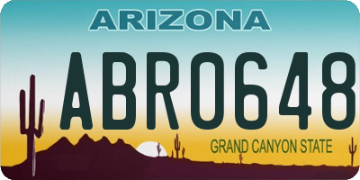 AZ license plate ABR0648