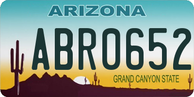 AZ license plate ABR0652