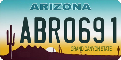 AZ license plate ABR0691