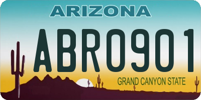 AZ license plate ABR0901