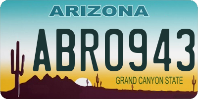 AZ license plate ABR0943