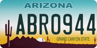AZ license plate ABR0944