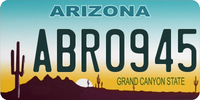 AZ license plate ABR0945