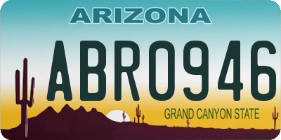 AZ license plate ABR0946