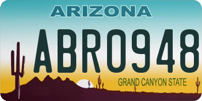 AZ license plate ABR0948
