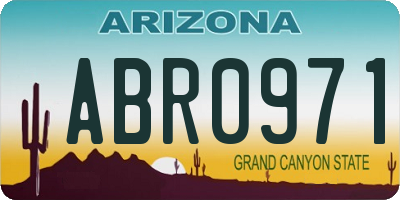 AZ license plate ABR0971