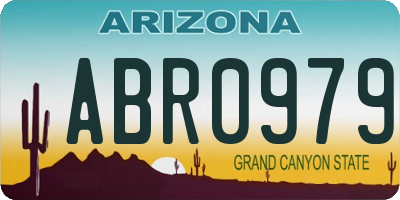AZ license plate ABR0979
