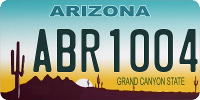 AZ license plate ABR1004