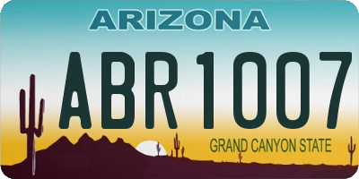 AZ license plate ABR1007