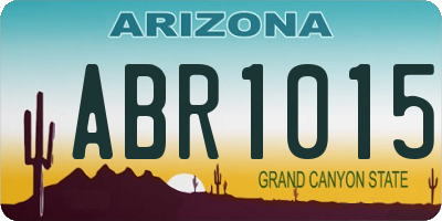 AZ license plate ABR1015
