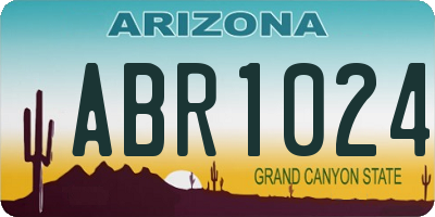 AZ license plate ABR1024