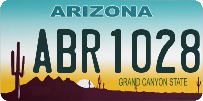 AZ license plate ABR1028