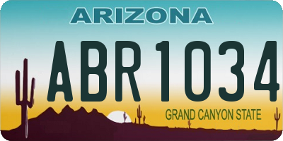 AZ license plate ABR1034