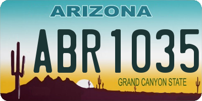 AZ license plate ABR1035