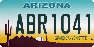 AZ license plate ABR1041
