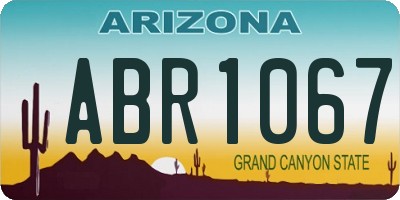 AZ license plate ABR1067