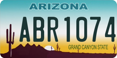 AZ license plate ABR1074