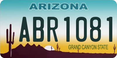 AZ license plate ABR1081
