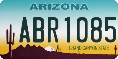 AZ license plate ABR1085