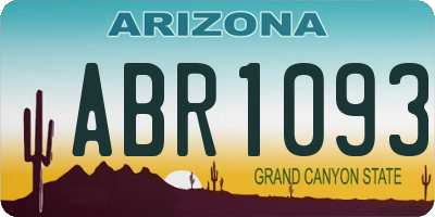 AZ license plate ABR1093