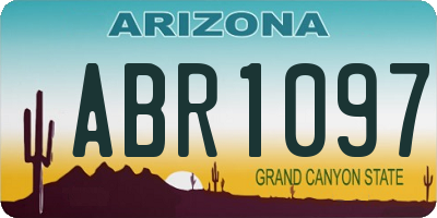 AZ license plate ABR1097