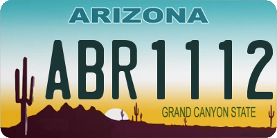 AZ license plate ABR1112
