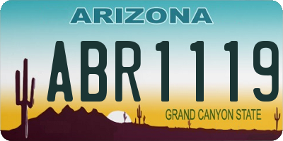 AZ license plate ABR1119