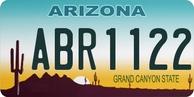 AZ license plate ABR1122