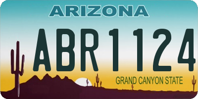AZ license plate ABR1124