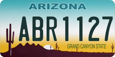 AZ license plate ABR1127