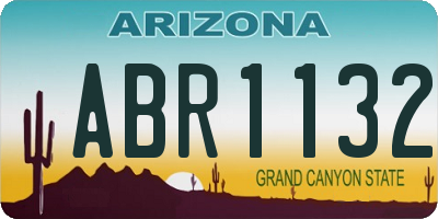 AZ license plate ABR1132