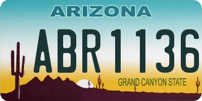 AZ license plate ABR1136