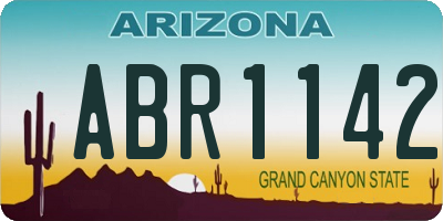 AZ license plate ABR1142