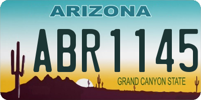 AZ license plate ABR1145