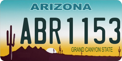AZ license plate ABR1153