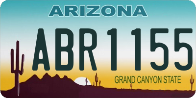 AZ license plate ABR1155