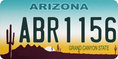AZ license plate ABR1156